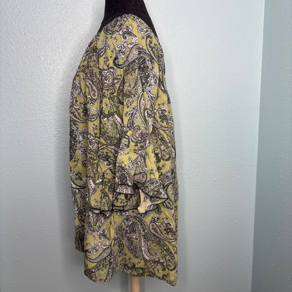 Cato Green Paisley Off the Shoulder Blouse - Picture 2 of 12